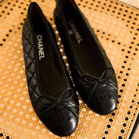 prix ballerines chanel neuves|Chanel quilted ballerina flats.